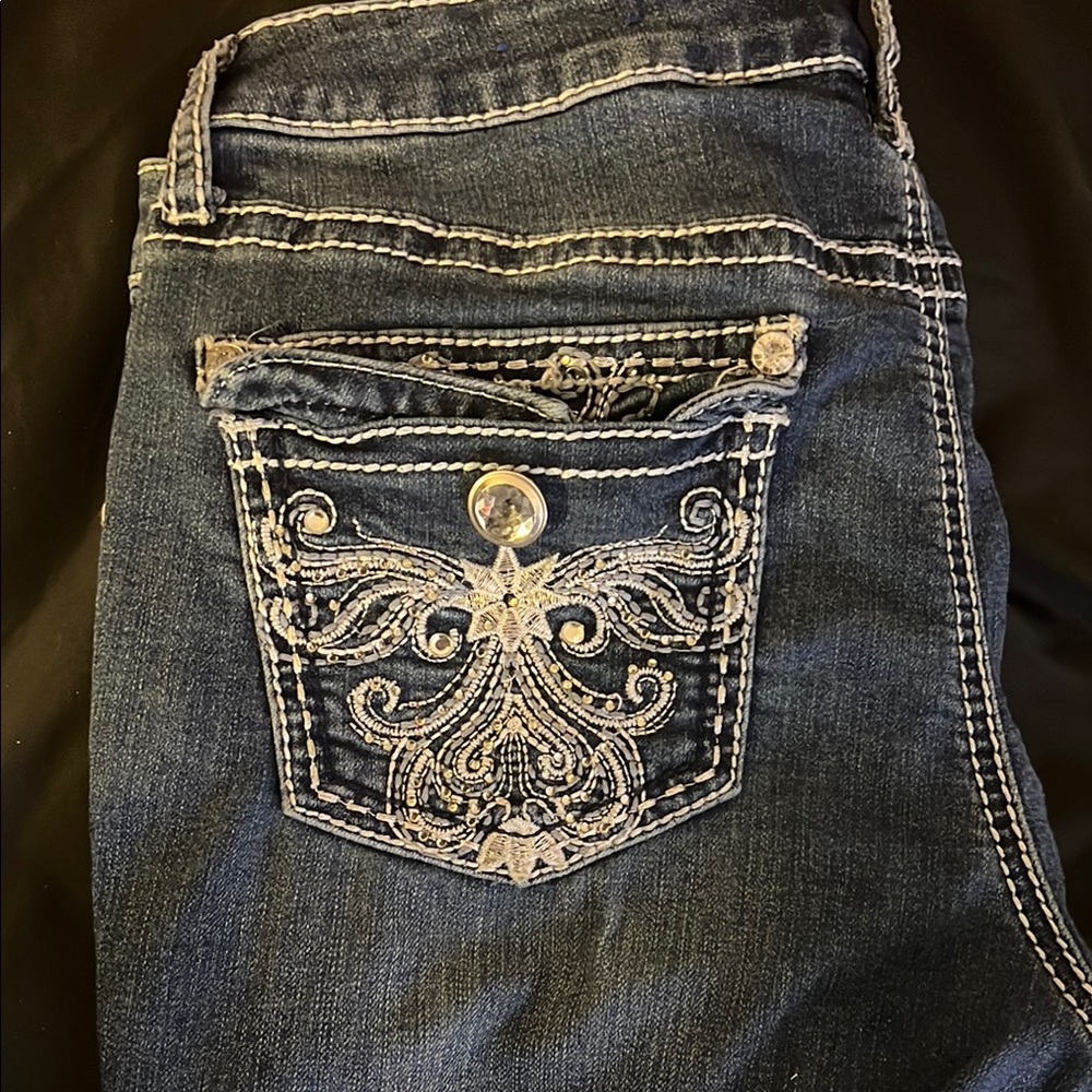 Embroidered Blue Jeans